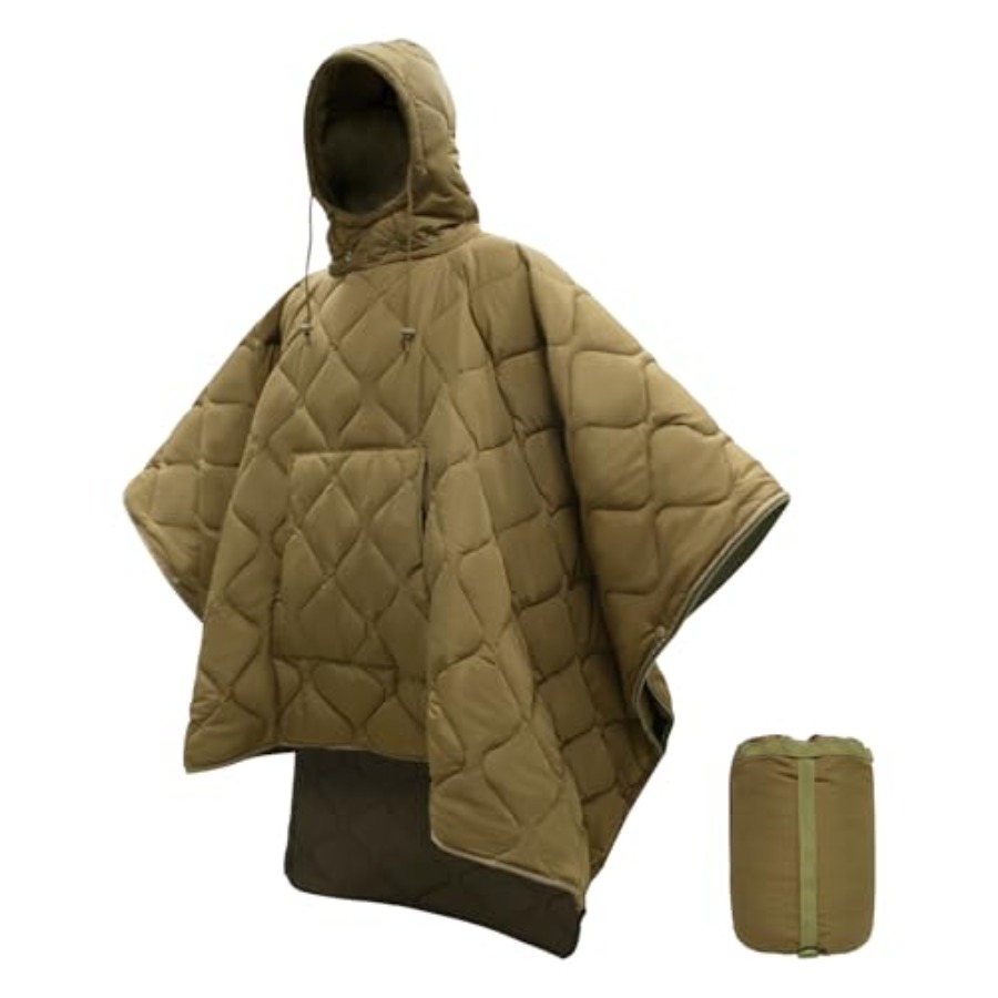 Outdoor Hunting Backpack - Camo Blanket Waterproof Insulation Poncho Liner