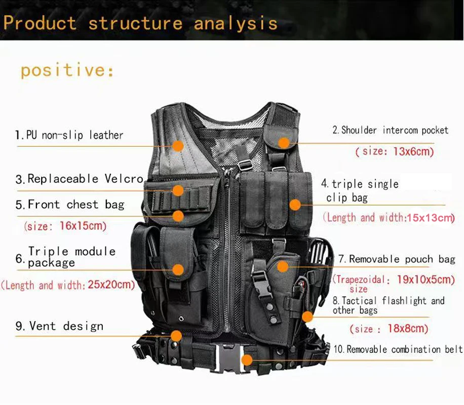Adjustable Molle Tactical Vest - Outdoor Hunting Vest 评论和价格
