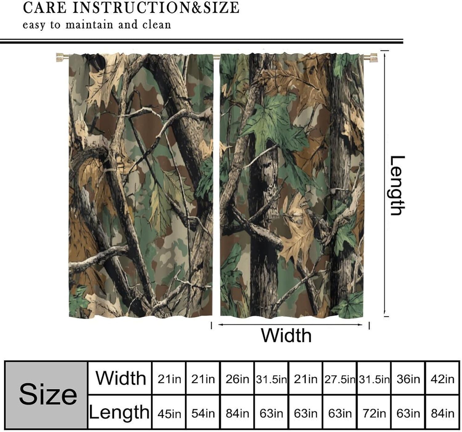 Forest Camouflage Curtains, Fo - Hunting And Camping In Forest 评论和价格