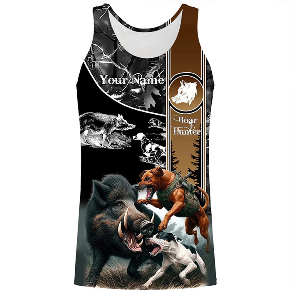 Custom Name Boar Hunter Tank T - Hunting Dog Outdoor 评论和价格