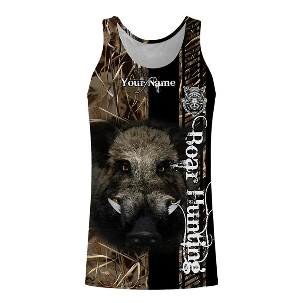 Custom Name Boar Hunter Tank T - Hunting Dog Outdoor 评论和价格