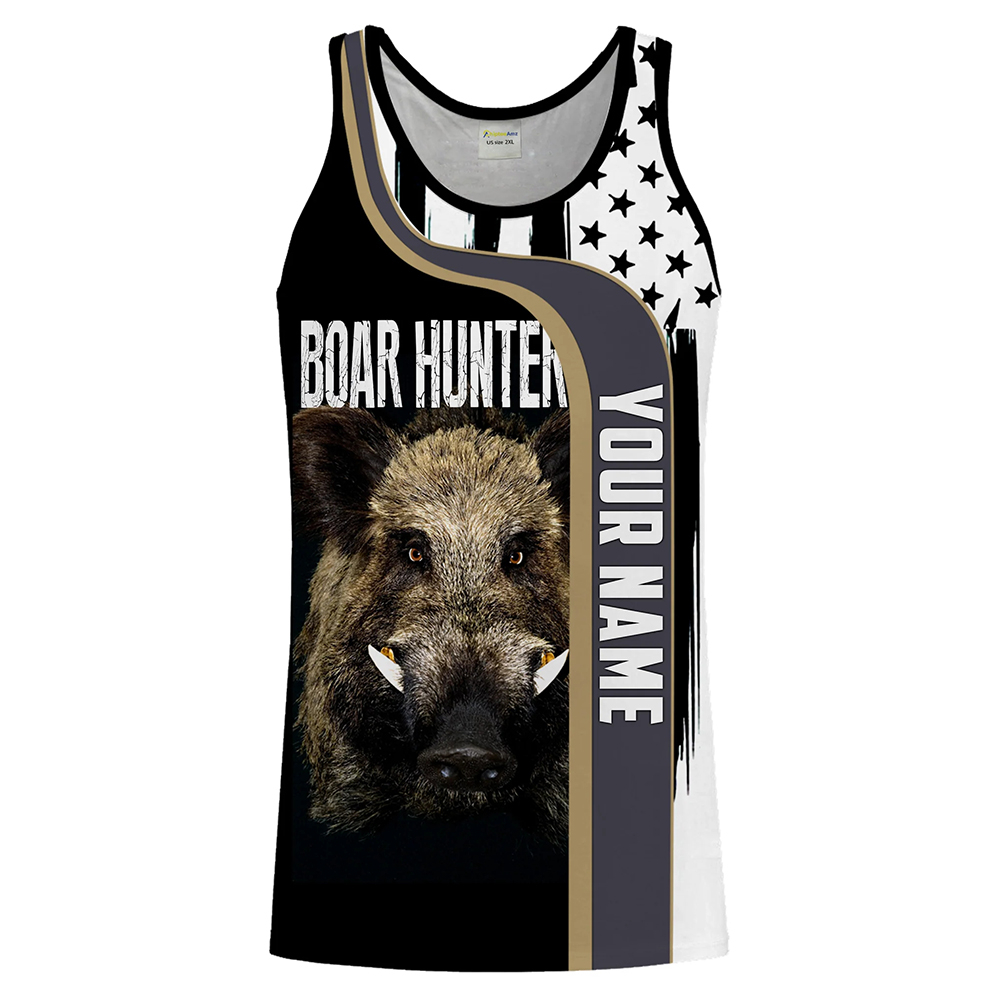 Custom Name Boar Hunter Tank T - Hunting Dog Outdoor 评论和价格