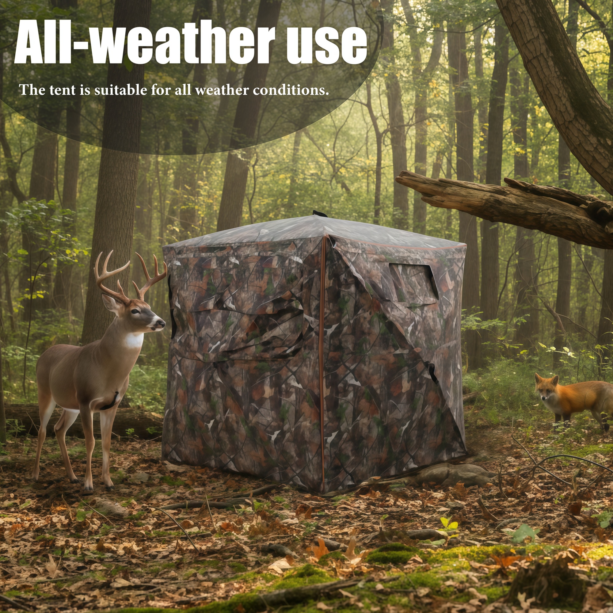 Camouflage Pop-Up Hunting Blin - Outdoor Hunting Blinds 评论和价格