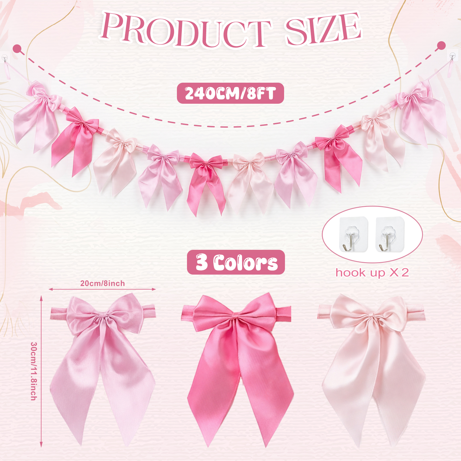 8FT 1 String of 10 Pcs Pink Bo - Bow Stringer Tool 评论和价格