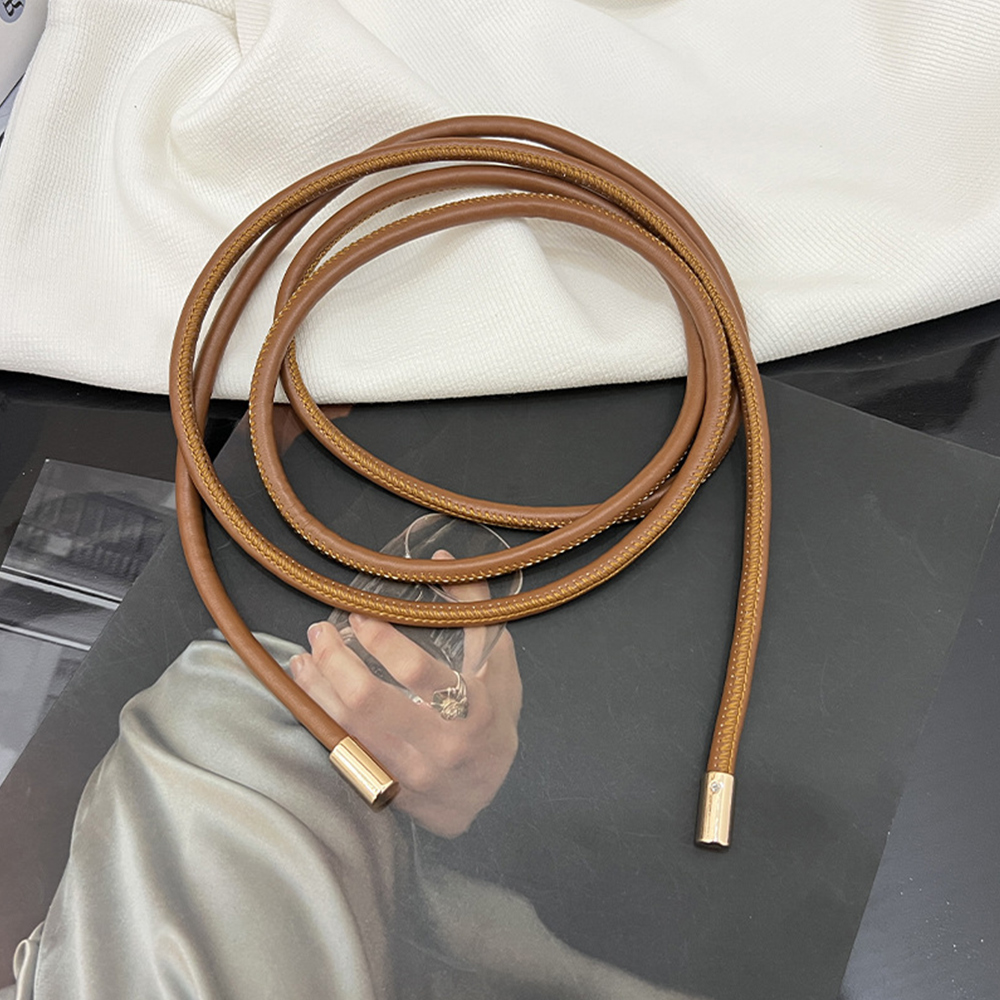 New Round Leather Thin Belt Wo - Bow Stringer Tool 评论和价格