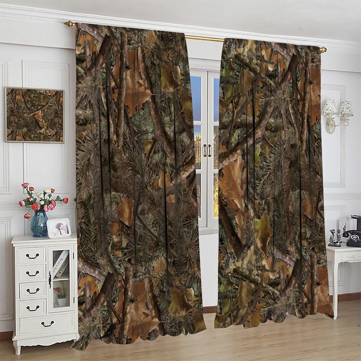 Camouflage Forest Blackout Cur - Hunting And Camping In Forest 评论和价格