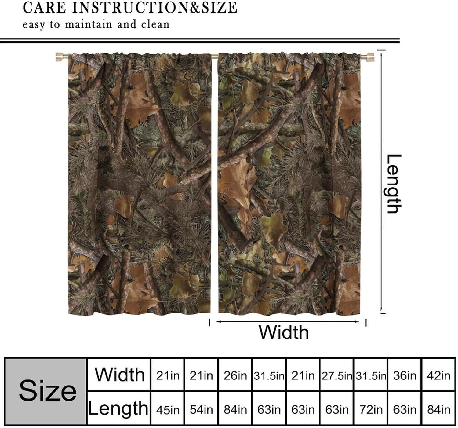 Camouflage Forest Blackout Cur - Hunting And Camping In Forest 评论和价格