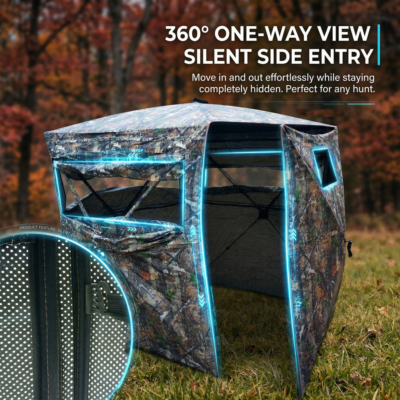 Camouflage Pop-Up Hunting Blin - Outdoor Hunting Blinds 评论和价格