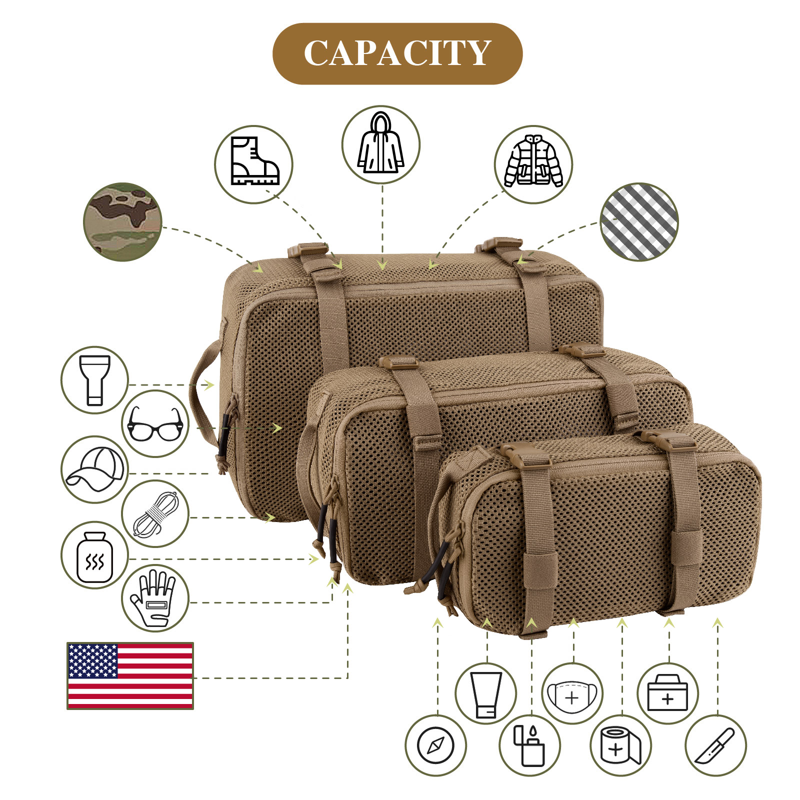 KRYDEX Tactical Modular Pouch  - Outdoor Hunting Backpack 评论和价格