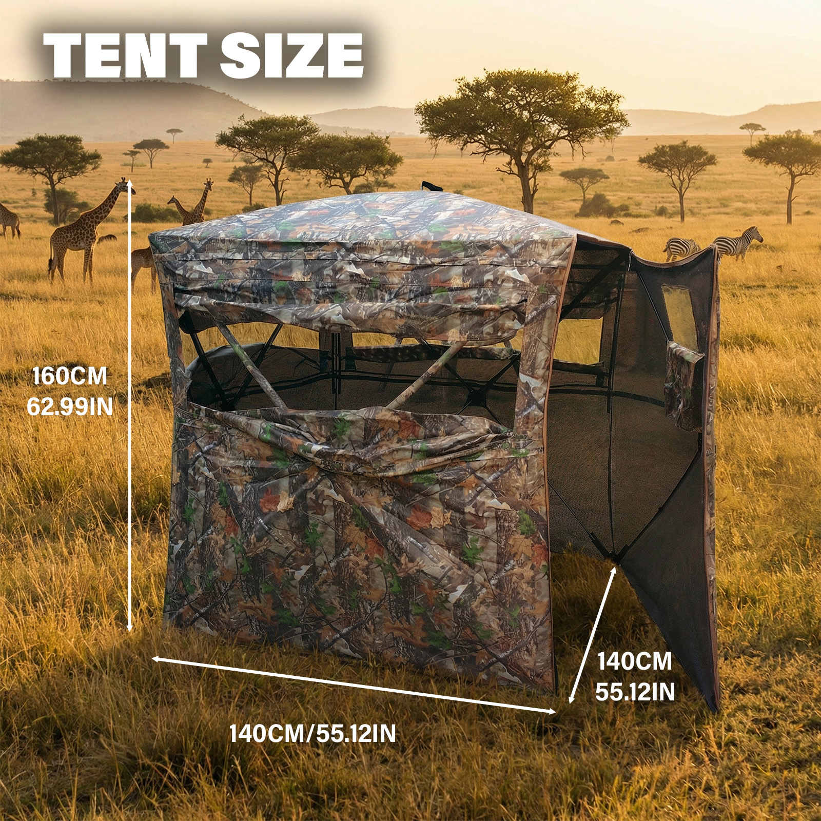 Camouflage Pop-Up Hunting Blin - Outdoor Hunting Blinds 评论和价格