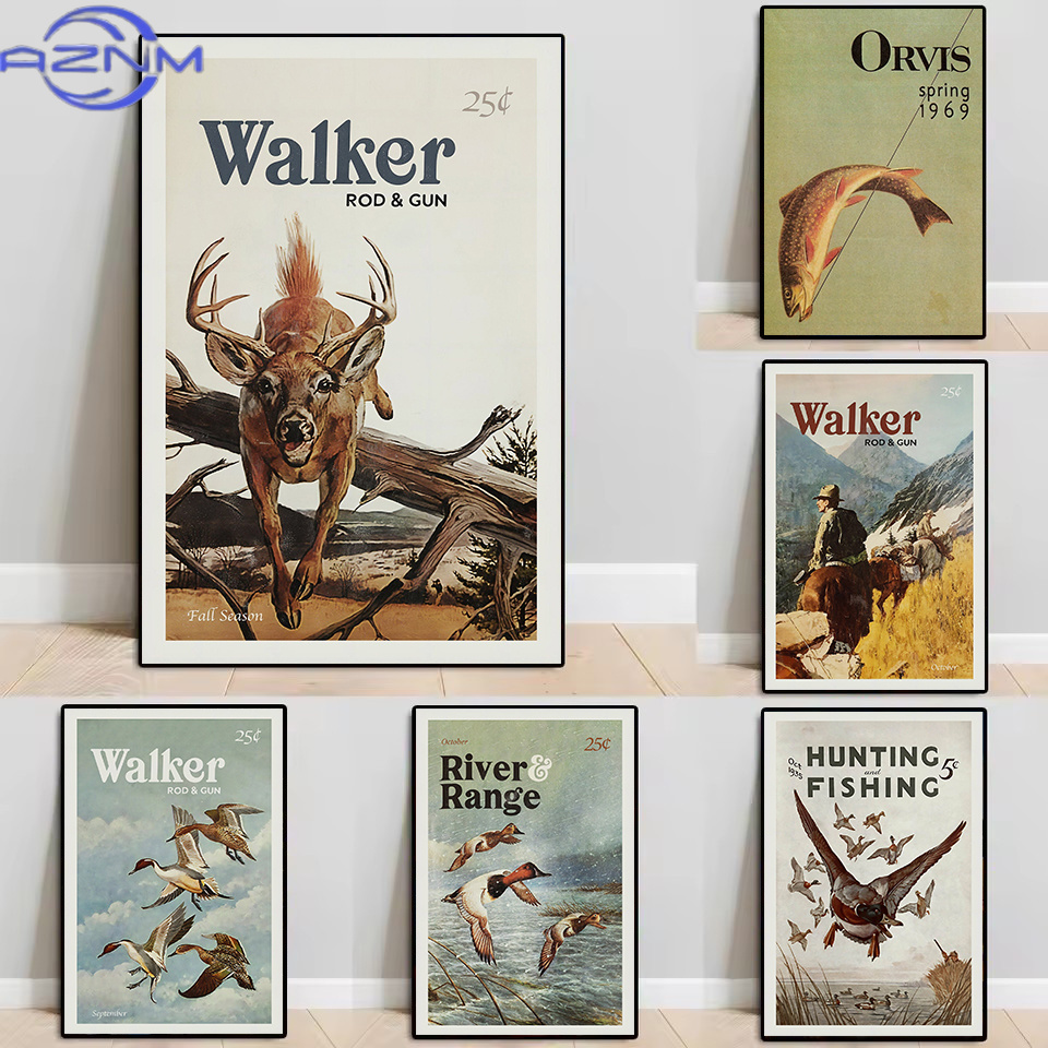 AZNM Retro Wildlife Outdoor Hu - Outdoor Hunting Paintings 评论和价格