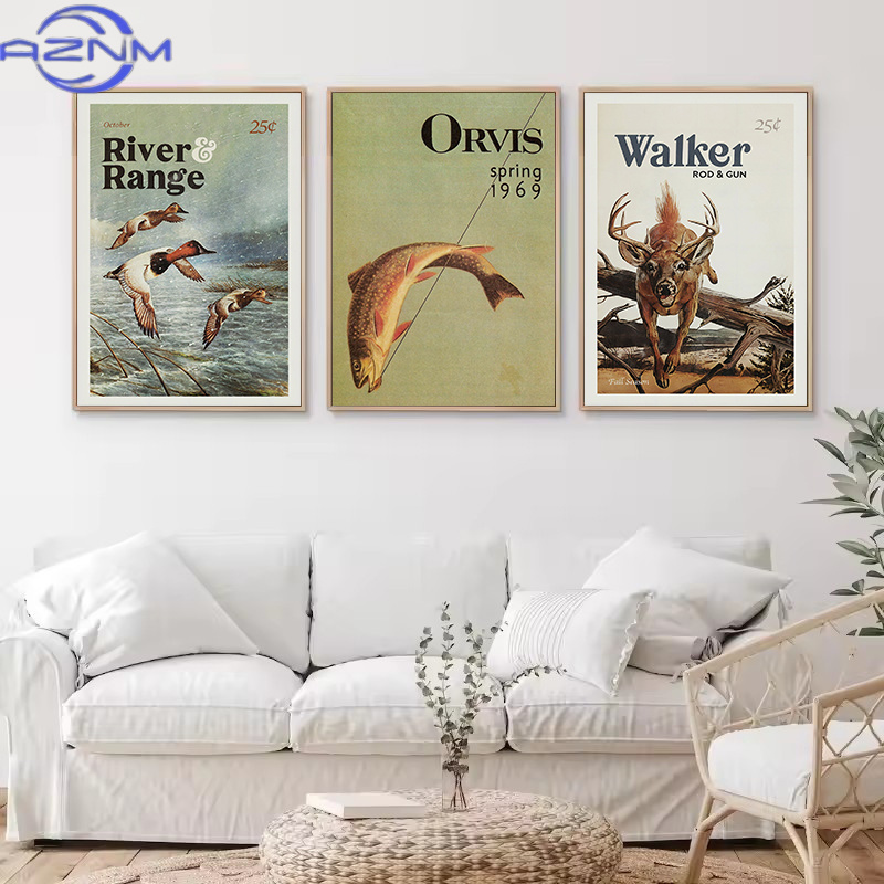 AZNM Retro Wildlife Outdoor Hu - Outdoor Hunting Paintings 评论和价格