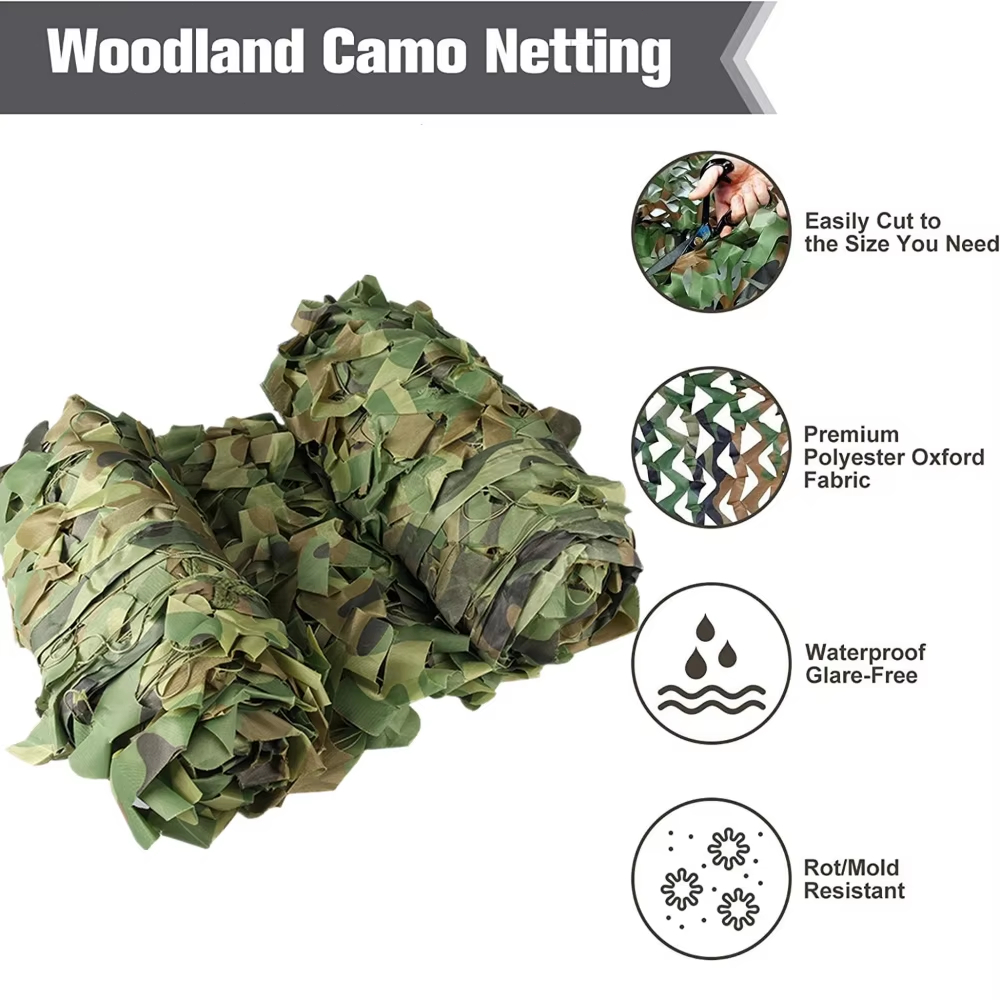 Woodland Camouflage Net Sunsha - Hunting And Camping In Forest 评论和价格