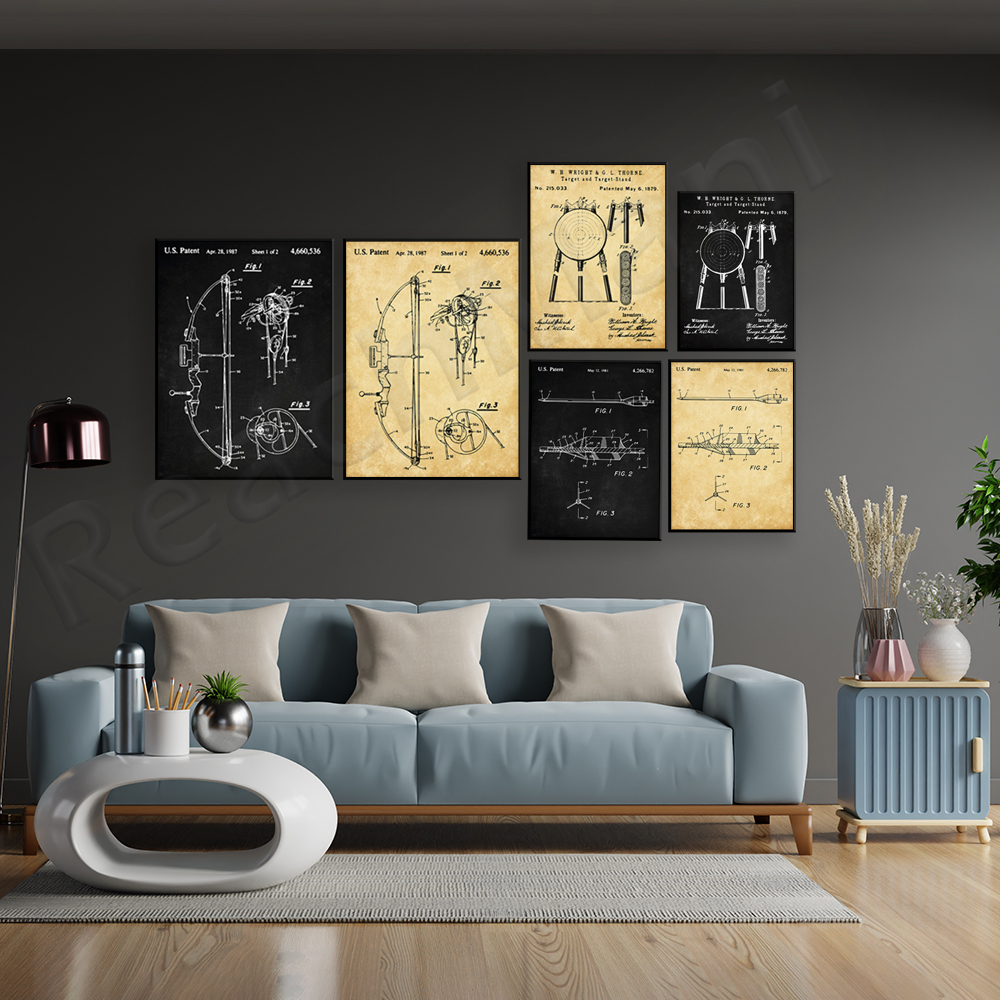 Archery Patents Prints, Bow Pa - Outdoor Hunting Paintings 评论和价格