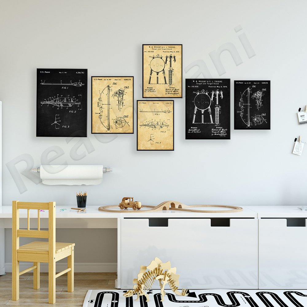 Archery Patents Prints, Bow Pa - Outdoor Hunting Paintings 评论和价格