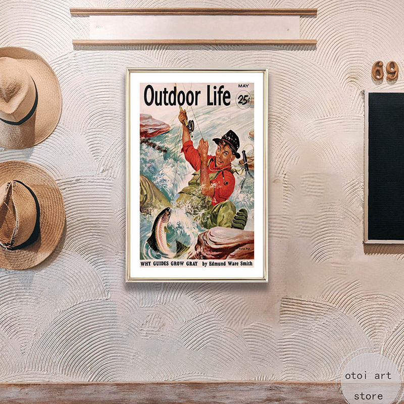 Vintage Fishing Retro Travel O - Outdoor Hunting Paintings 评论和价格
