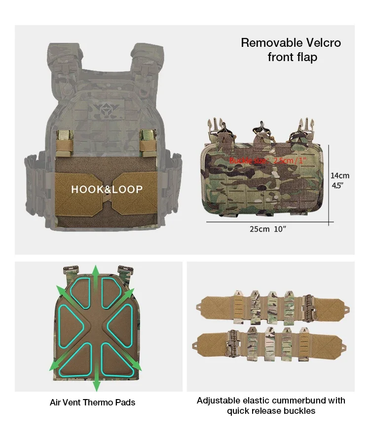 YAKEDA 6094 Tactical Gear Vest - Outdoor Hunting Vest 评论和价格